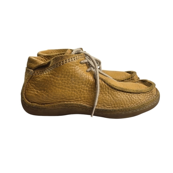 Bed Stu tan yellow pebbled leather moccasin chukka ankle boots main image 6